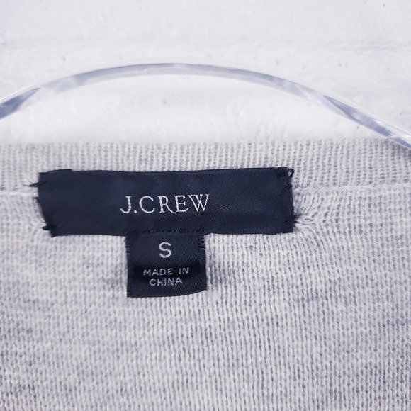 J.Crew Juliette Collarless Sweater-Blazer J6339 Gray Long Length Size Small - Picture 6 of 7